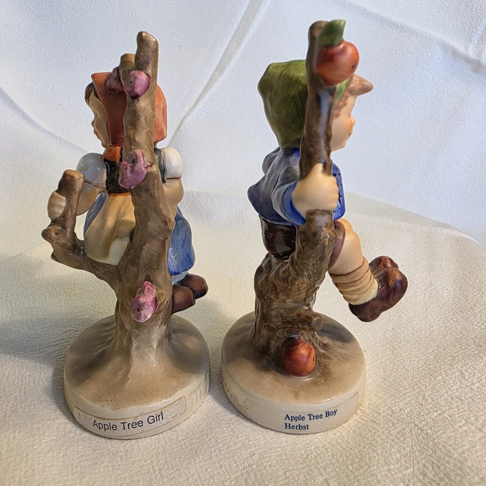 Vintage Goebel Hummel Apple Tree Boy And Apple Tree Girl Pair TMK 6 And 5